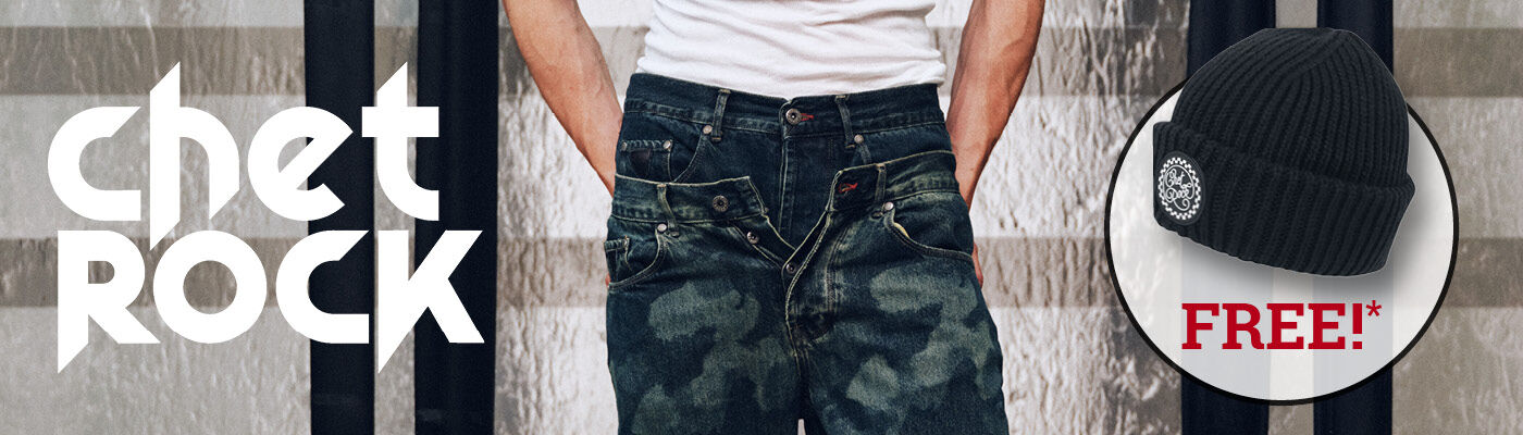 Nieuwe Chet Rock-jeans! / Gratis muts bij je bestelling! / Wees er snel bij!