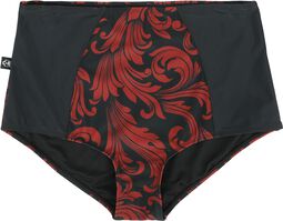 High Waist Bikini Bottoms with Ornaments, Black Premium by EMP, Bikini Slip