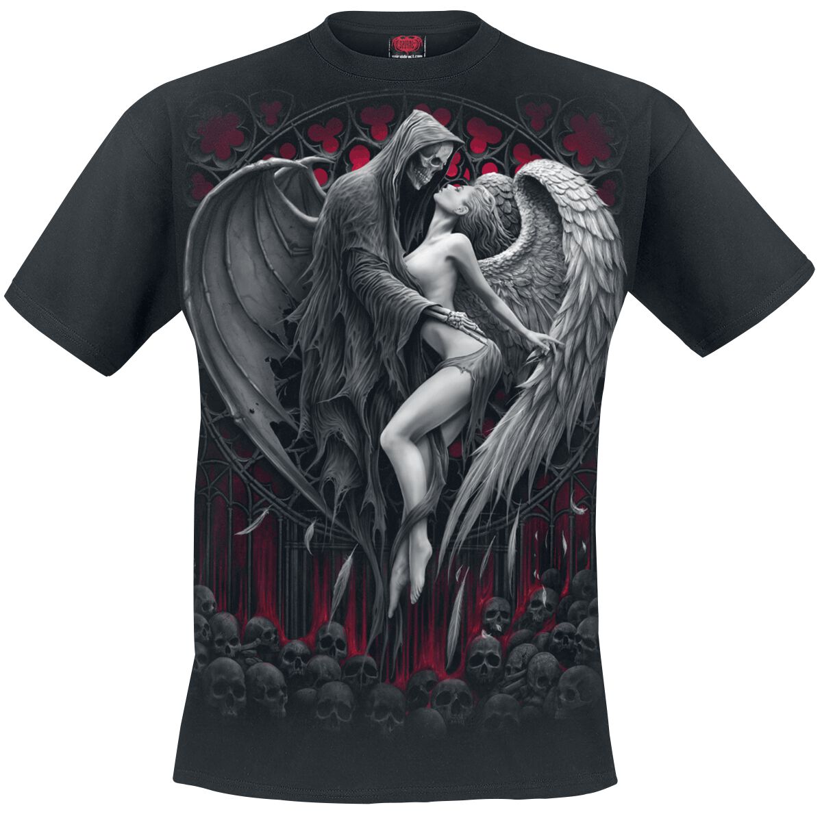 SPIRAL - In Goth We Trust - Herren T-Shirt (Gothic Mens Shirt) schwarz