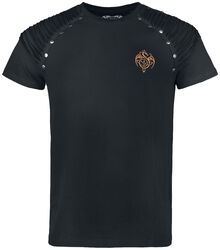 Gothicana X Anne Stokes - Zwart t-shirt met grote drakenprint voorop, Gothicana by EMP, T-shirt