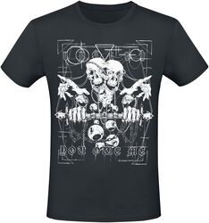 T-shirt met grote print voorop, Gothicana by EMP, T-shirt