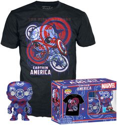 Marvel Patriotic Age - Captain America (Art Series) - Pop! & Tee, Captain America, Funko Pop!