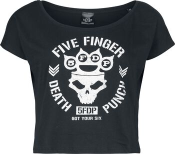 T-shirt Five Finger Death Punch da donna - Design: Trouble T-shirt Five Finger Death Punch da donna - Design: Trouble