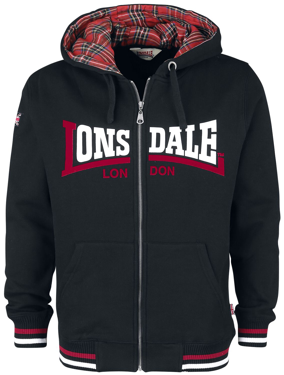 Lonsdale T-Shirt zweifarbiges Druck-Logo | Navy blau