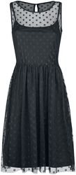 Black Transparent Polka Dot Tulle Dress