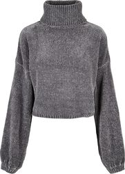 Ladies Short Chenille Turtleneck Sweater, Urban Classics, Sweatshirts