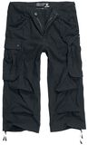 3/4 Vintage Shorts, Black Premium by EMP, Korte broek