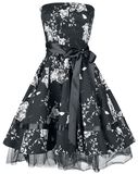 Black White Floral Dress, H&R London, Medium-lengte jurk