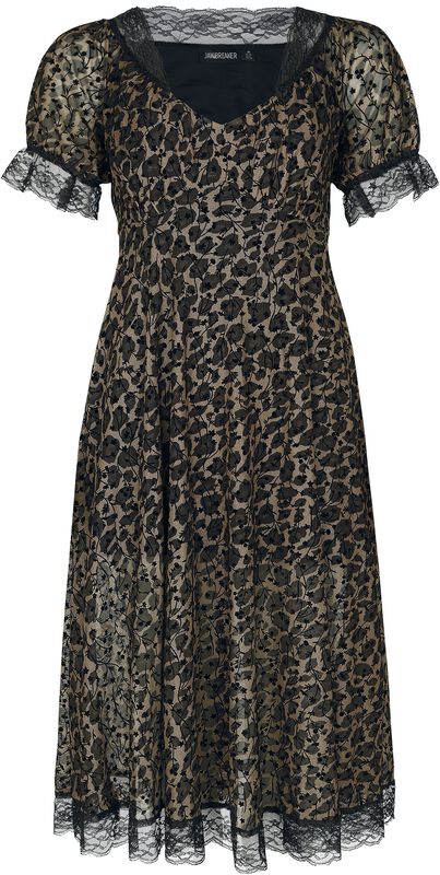 Midi-jurk met luipaardprint