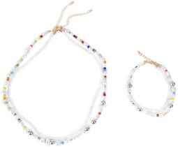 Various Pearl Layering Necklace & Anklet Set, Urban Classics, Halsketting