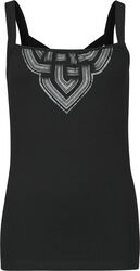 Top with Ornament Print, Black Premium by EMP, Top