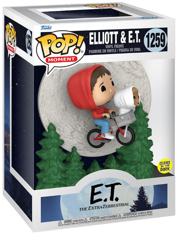 Elliot & E.T. flying (Pop Moment) (glow in the dark) vinyl figuur 1259