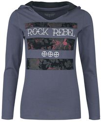 Longsleeve met capuchon, Rock Rebel by EMP, Shirt met lange mouwen