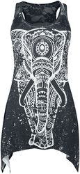 Spiritual Elephant Lace Panel Vest, Innocent, Top