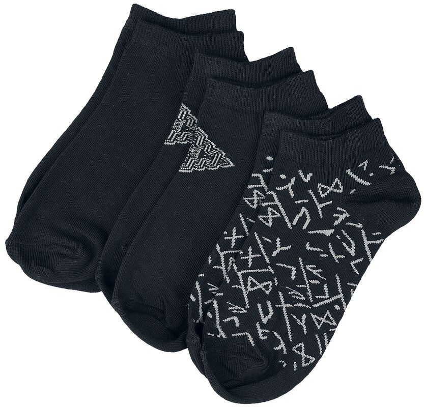 Set van 3 paar sokken met runenprint