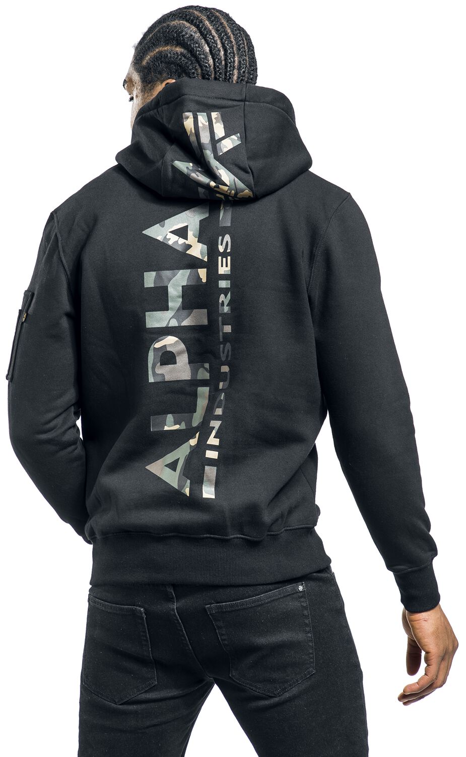 BACK PRINT HOODIE CAMO PRINT Alpha Industries Trui met capuchon