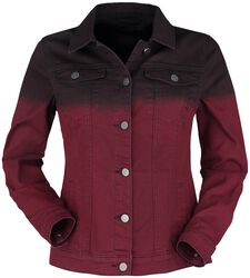 Red denim jacket with colour transition, Black Premium by EMP, Denim jas
