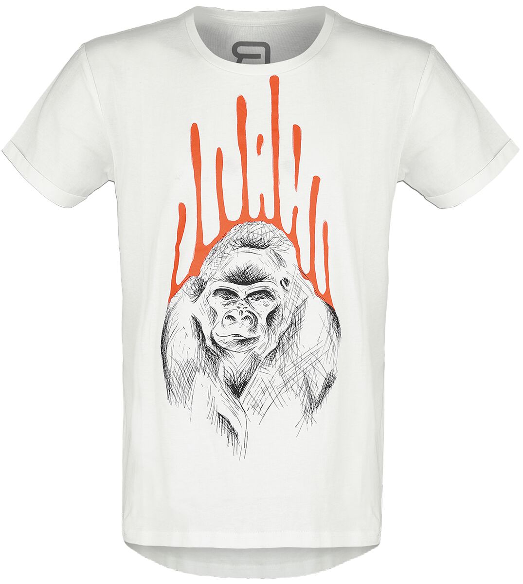 Franje Blaast op gemiddelde T-Shirt with Gorilla Print | R.E.D. by EMP T-shirt | Large