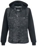 Hooded Denim Fleece Jacket, Urban Classics, Denim jas