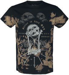 T-shirt met schedel-zandloper print, Rock Rebel by EMP, T-shirt