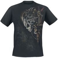 Spiral Dragon Furnace Graphic T-Shirt - Black, Plus Size, 100% Cotton