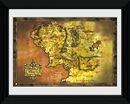 Middle Earth Map, The Lord Of The Rings, Ingelijste Afbeelding