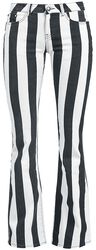 Grace - Black/White Striped Trousers
