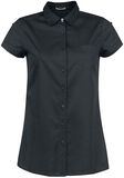 Roll Up Shirt, Black Premium by EMP, Blouse