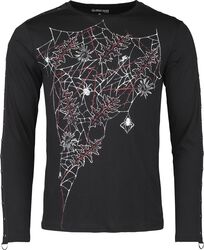 Longsleeve met spinneweb en bladeren, Gothicana by EMP, Shirt met lange mouwen