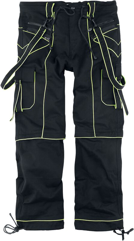 Nick - Black Trousers with Neon Details