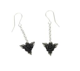 Black Rose Droppers, Alchemy Gothic, Oorbel