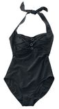 Halterneck Swimsuit with Skirt, Black Premium by EMP, Zwempak
