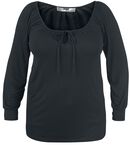 Carmen Shirt, Black Premium by EMP, Shirt met lange mouwen