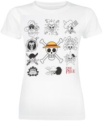 Skulls, One Piece, T-shirt