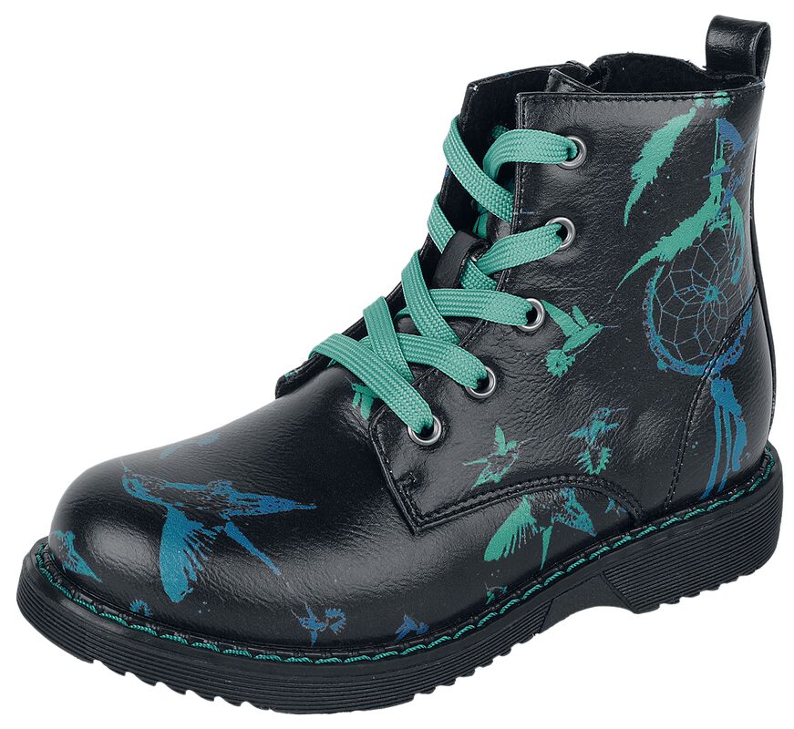 Boots with Bird and Dream Catcher Print