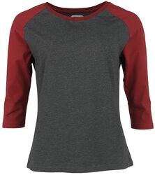 Raglan Longsleeve, RED by EMP, Shirt met lange mouwen