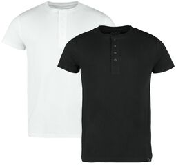 Set van 2 Henley t-shirts, Black Premium by EMP, T-shirt