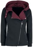 Biker-Style Sweat Hooded Jacket, RED by EMP, Vest met capuchon