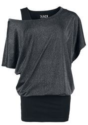 Set bestaande uit shirt en glanzend hemdje, Black Premium by EMP, T-shirt