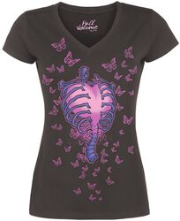 T-shirt met hart en vlinders, Full Volume by EMP, T-shirt