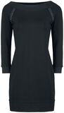 Black strapless dress, Gothicana by EMP, Medium-lengte jurk