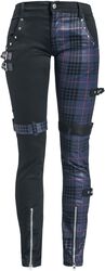 Patterned Trousers with Studs and Straps, Gothicana by EMP, Stoffen broeken