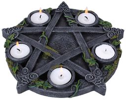 Wiccan Pentagram Tealight Holder, Nemesis Now, Kaarsstandaard
