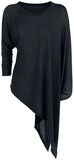 Knitted Asymmetric Jumper, Black Premium by EMP, Sweatshirts