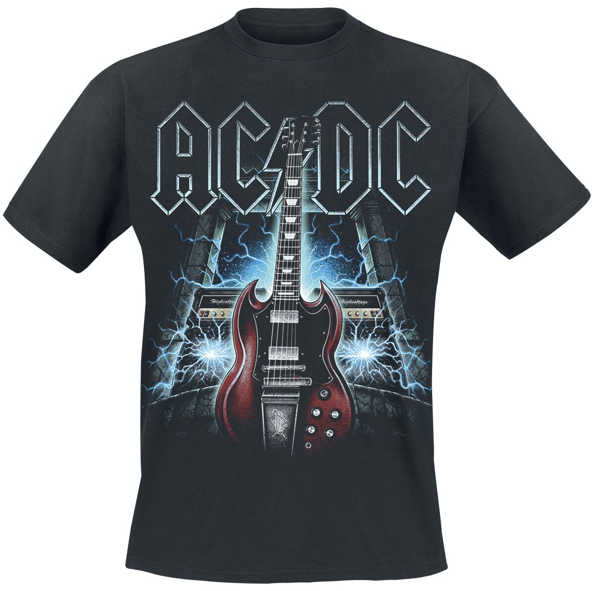 High Voltage Guitar | AC/DC T-shirt | Large