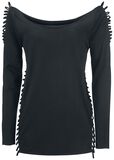 Corded Sweatshirt, Black Premium by EMP, Sweatshirts