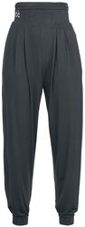 Sport and Yoga - Grey High-Waist Fabric Trousers
