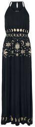 Maxi jurk met zon, maan en sterrenprint, Gothicana by EMP, Lange jurk