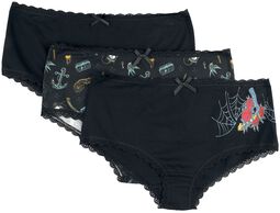 Panty Set with Various Patterns, RED by EMP, Ondergoed