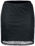 Skull Lace Skirt, Black Premium by EMP, Korte rok